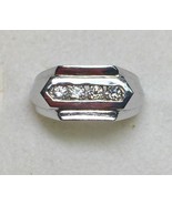 14K White Gold Finish Round Cut Diamond Anniversary Engagement Pinky Men... - $77.43