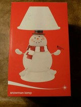 JCP Home White Acrylic Snowman Lamp with Shade Cardinal 12.25&quot; - $24.75