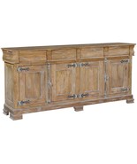 Sideboard Philippe French Solid Wood Antiqued Cremone 4-Door 4-Drawer - £3,246.86 GBP