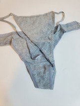 New Victorias Secret  XL Thong Panty Panties Gray  v-string lot of 2 - £18.76 GBP