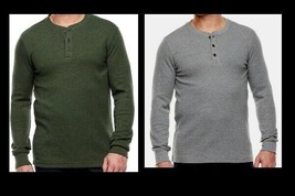 NWT LOT OF 2 Men&#39;s St Johns Bay Green Gray Super Soft Henley Shirts XXL - £22.34 GBP