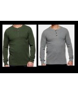 NWT LOT OF 2 Men&#39;s St Johns Bay Green Gray Super Soft Henley Shirts XXL - $38.22 CAD
