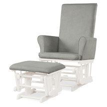 Costway Glider And Ottoman Cushion Set Wooden Baby Nursery Rocking Chair... - $329.96