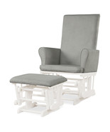Costway Glider And Ottoman Cushion Set Wooden Baby Nursery Rocking Chair... - £259.55 GBP