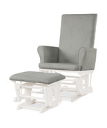 Costway Glider And Ottoman Cushion Set Wooden Baby Nursery Rocking Chair... - £259.71 GBP