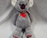 Worlds Softest Plush Stuffed Plush Gray Koala Bear Red Heart Chest Valen... - $59.39