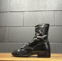Bronco Black 7” Western Roper Boots Women’s 5.5 D USA - £35.93 GBP