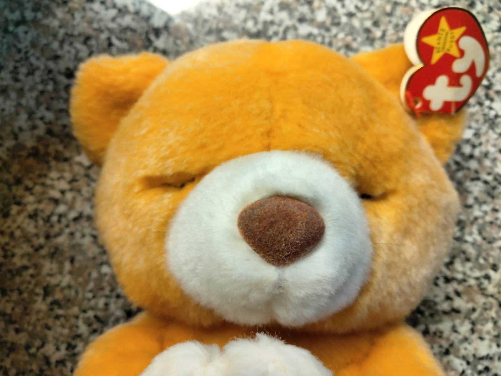 Primary image for Ty Beanie Buddies Hope the Praying Amber plush bear (residue on hangtag)