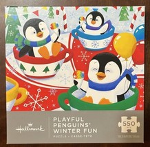 Hallmark Playful Penguins Winter Fun 550 Piece Puzzle 18 x 24 Complete E... - £19.18 GBP
