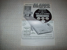 UNITED ALAMO BOWLING ALLEY BIG BALL BOWLER GAME ORIG SALES FLYER Vintage... - $33.20