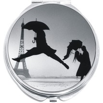 Eiffel Tower Black and White Compact with Mirrors - for Pocket or Purse - £9.39 GBP