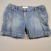 Liz Lange Shorts Size S Maternity Blue Jean Stretch Adjustable Low Rise ... - £7.22 GBP