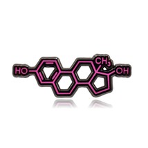 Estrogen Molecule Hard Enamel Pin - £7.98 GBP