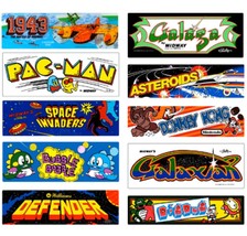 Retro Marquee Stickers - Set of 10 - CLASSIC Retro mini Arcade Game Theme Set la - £13.54 GBP+