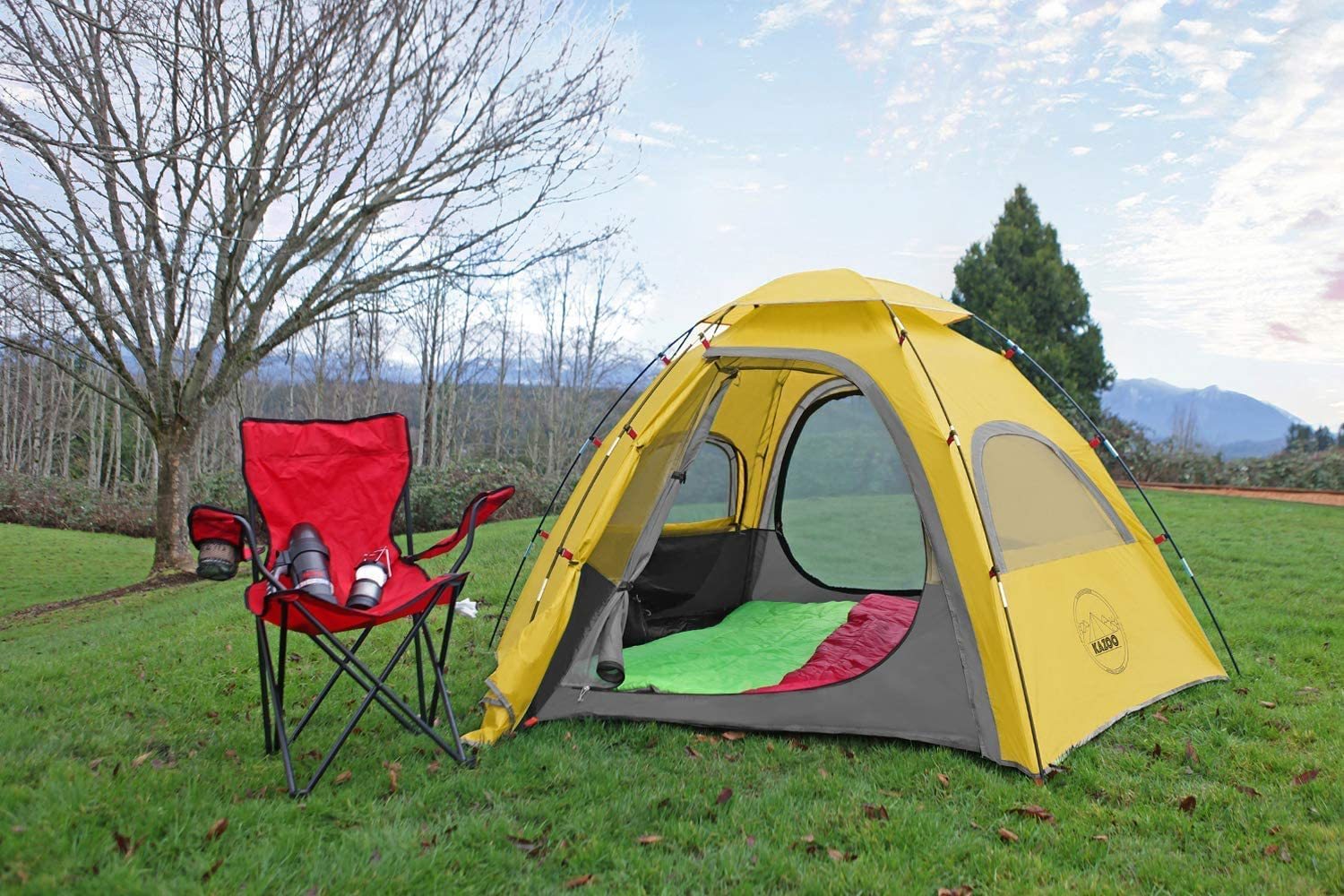 KAZOO Outdoor Camping Tent 2/4 Person Waterproof Camping Tents Easy Setup Tents & Shelters