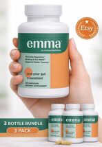 3 Pack Emma Gut Health Support Supplement  Digestive Wellness Capsules - $28.00