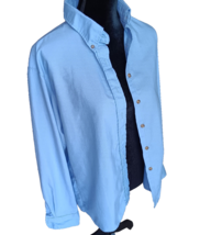 Red Kap Womens Size 14 Blue Shirt Long Sleeve Casual Button Down - £7.77 GBP