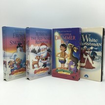 Christmas VHS Little Drummer Boy Frosty Snowman Rudolph Reindeer Rankin Bass - £9.56 GBP