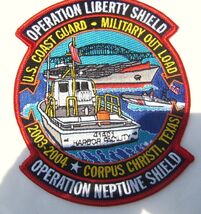 USCG PATCH - OPERATION LIBERTY SHIELD - NEPTUNE SHIELD 2003-2004 FULL COLOR - $6.34