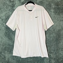 Nike Polo Shirt Mens XXL Pink Blade Collar Drifit Standard Fit Performance Golf - $17.49