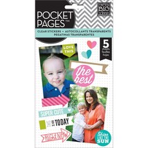 Me And My Big Ideas Pocket Pages Clear Stickers Ha - £17.32 GBP