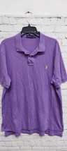 Polo Ralph Lauren Mens Purple Logo Pony Short Sleeve Pullover Polo Shirt XL - £7.15 GBP