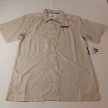 Russell Athletic UNA LIONS Dri Power Men&#39;s Tan Vented Fishing Button-Up ... - $19.79