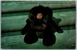 Raltugie Siberian Eskimo Baby in Sealskin Suit 1909 AYPE UNP DB Postcard I9 - £5.41 GBP