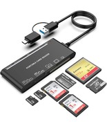 USB C USB3.0 Multi Card Reader for SD CF Micro SD XD MS Cards 7 in 1 Ada... - £30.38 GBP