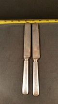 2 Antique silverplate knives Wm Rogers Warranted 12 DWT Wallingford 1884... - £7.96 GBP