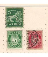 NORWAY Amazing Very Old Used Stamps Hinged/Glued on list - £0.54 GBP