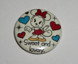 Disney Minnie Mouse Sweet And Lovely Pinback Button 15/16" - $4.99