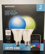 Merkury Innovations (A21) 75W SMART WI-FI Color + White LED BULBS 2 Pack... - £11.46 GBP