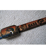 BASS FISHING LEATHER BELT &amp; Matching Leather Buckle Bass Fishing - $658.58 MXN