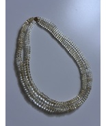 Natural Yellow Citrine Smooth Bead 20" Double Strand Chunky Necklace Sterling  - $300.00