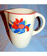 HTF Vintage Universal Cambridge Calico Fruit Water Pitcher-1940s - $35.00