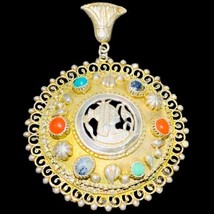 Egyptian Queen Cleopatra  Pendant Sterling Silver Multi Stones 26.7 Gra ... - £139.87 GBP