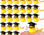 Graduation Rubber Ducks 24 Pcs with 24 Hat, 24 Glasses Dashboard Mini Ru... - $37.75