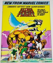 Alpha Flight Marvel Comics Advance Promo Poster 1983 John Byrne Art HIGH... - $59.99