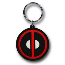 Deadpool Symbol Soft Touch PVC Keyring Black - $10.98