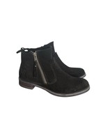 Harley Davidson Melita Black Suede Leather Ankle Boots Motorcycle Biker ... - $572.87 MXN