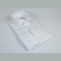 Men 100% Italian Cotton Shirt Non Iron SORRENTO Turkey Cutaway Collar 2744 White image 5