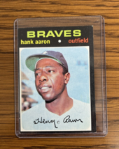 1971 TOPPS Baseball Card #400 HANK AARON Outfield Atlanta Braves - £23.59 GBP