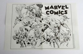 1989 Marvel 17x11" poster/flyer: Avengers, Spider-man, Iron Man, Thor,Dr Strange - £13.99 GBP