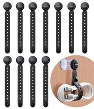 JOYROOM 12PCS Magnetic Cable Ties Black Reusable Silicone Organizers - $85.49 MXN