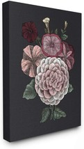 Wall Art, 30 X 40, Canvas, Stupell Industries Pink Flowers On Black Draw... - £60.89 GBP