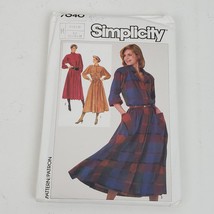 Vintage 1985 Simplicity 7040 Sewing Pattern Miss Dress 6 8 10 - £9.00 GBP