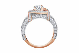 2.45Ct Diamante Brillante Redondo 14K Chapado en Oro Rosa Aniversario Compromiso - £144.74 GBP