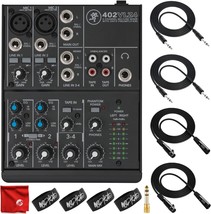 Mackie 402Vlz4 4-Channel Ultra-Compact Mixer Bundle With 2X Mophead 10-Foot Trs - £142.36 GBP