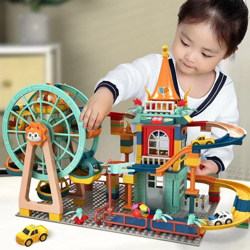 Marble Run Building Castle Assembled Ferris Wheel Windmill Toy Building ... - £45.59 GBP+
